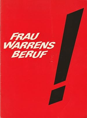 Imagen del vendedor de Programmheft FRAU WARRENS BERUF. Stck von George Bernard Shaw Herbst 1972 a la venta por Programmhefte24 Schauspiel und Musiktheater der letzten 150 Jahre