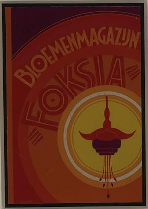 Entwurf für eine Titelseite "Bloemenmagazijn Foksia". Blumemmagazin Fuchsia. Gouache. Signiert un...