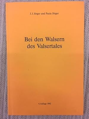 Bild des Verkufers fr Bei den Walsern des Valsertales zum Verkauf von Genossenschaft Poete-Nscht