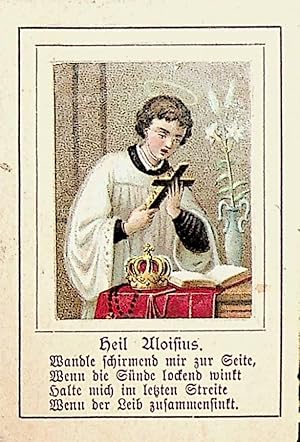 ALOISIUS VON GONZAGA, Heiligenbild Heiliger Alois