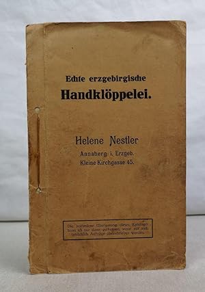 Echte erzgebirgische Handklöppelei. Erzgebirgisches Handklöppelhaus Helene Nestler, Annaberg i. E...