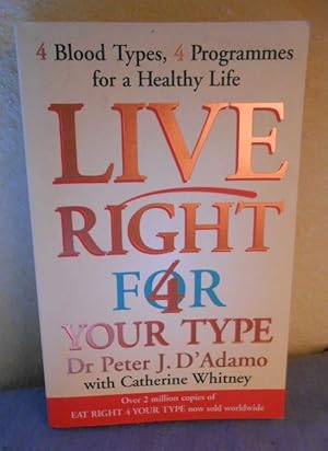 Bild des Verkufers fr Live Right For Your Type: The Individualised Prescription for Maximizing Health, Metabolism, and Vitality in Every Stage of Your Life zum Verkauf von AnimaLeser*Antiquariat