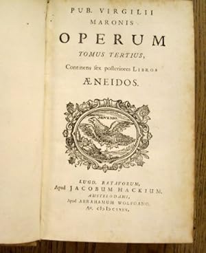 Immagine del venditore per Operum. Tomus tertius. Continens sex priores libros Aeneidos. venduto da Frans Melk Antiquariaat