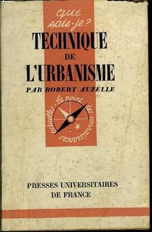 Imagen del vendedor de Que sais-je? N 609 Technique de l'urbanisme a la venta por Le-Livre