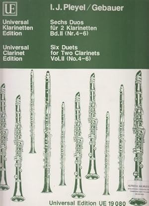 Six Duets for Two Clarinets Vol.II (Nos. 4 - 6)