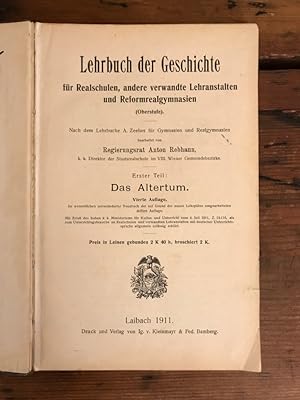 Lehrbuch der Geschichte für Realschulen, andere verwandte Lehranstalten und Reformrealgymnasien (...