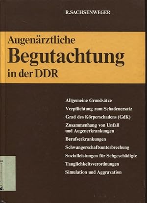 Image du vendeur pour Augenrztliche Begutachtung in der DDR mis en vente par Flgel & Sohn GmbH