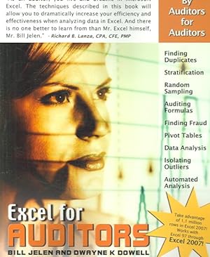 Imagen del vendedor de Excel for Auditors a la venta por GreatBookPrices