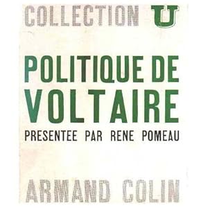 Imagen del vendedor de Politique de voltaire a la venta por Des livres et nous