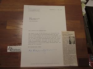 Seller image for Signierter Brief von 1993 /// Autogramm Autograph signiert signed signee for sale by Antiquariat im Kaiserviertel | Wimbauer Buchversand
