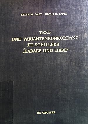 Bild des Verkufers fr Text- und Variantenkonkordanz zu Schillers "Kabale und Liebe". (SIGNIERTES EXEMPLAR) zum Verkauf von books4less (Versandantiquariat Petra Gros GmbH & Co. KG)