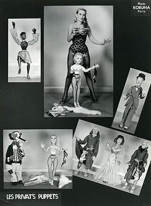 Seller image for France Jany Privat Puppets Puppeteer Striptease Bar old photo Koruna 1962 for sale by Bits of Our Past Ltd