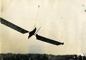 France? Aviation Glider in Flight Old Press Photo 1930
