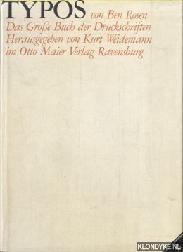 Immagine del venditore per Typos von Ben Rosen. Das Grosse Buch der Druckschriften venduto da Klondyke