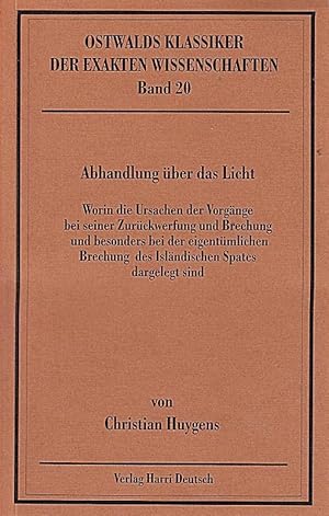 Imagen del vendedor de Abhandlung ber das Licht a la venta por Die Buchgeister