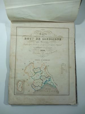Carte du Roy. me de Sardaigne par divisions dresse'e d'apre's la carte en 12 feuilles de M. le Ca...