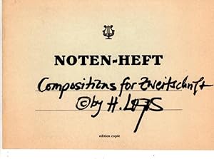 Seller image for Noten-Heft: Compositions for Zweitschrift for sale by Buchhandlung Klaus Bittner GmbH