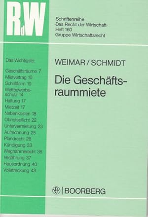 Immagine del venditore per Die Geschftsraummiete venduto da AMAHOFF- Bookstores