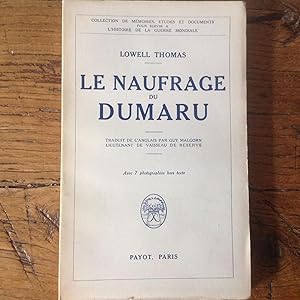 Le naufrage du DUMARU. Octobre 1918