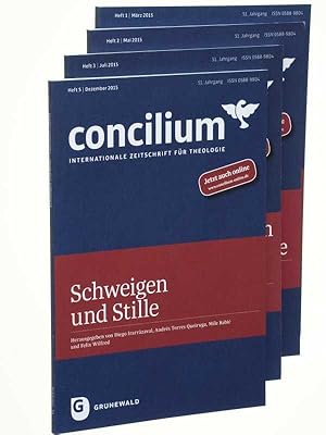 Bild des Verkufers fr Concilium. Internationale Zeitschrift fr Theologie. Jahrgang 51 (2015). Hefte 1, 2, 3, 5 ( m. Inhaltsverz., ohne Heft 4). zum Verkauf von Antiquariat Lehmann-Dronke