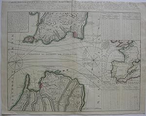 Carte Topographique des Pays et Cotes Maritimes quie forment le Detroit de Gibraltar. Topographis...