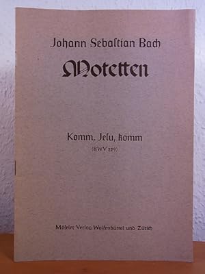 Bild des Verkufers fr Johann Sebastian Bach. Motetten. Komm, Jesu, komm (BWV 229) zum Verkauf von Antiquariat Weber