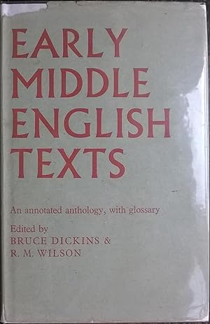 Bild des Verkufers fr Early Middle English Texts - An Annotated anthology, with glossary zum Verkauf von The Book House  (PBFA)