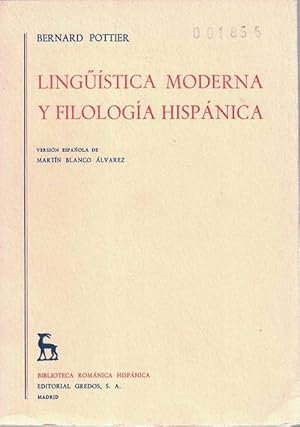 Seller image for Lingstica moderna y filologa hispnica. Versin espaola de Martn Blanco lvarez. for sale by La Librera, Iberoamerikan. Buchhandlung