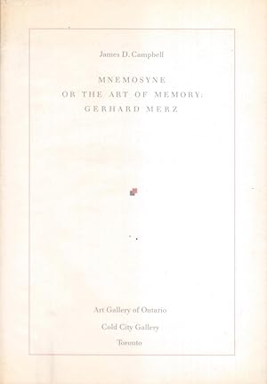 Mnemosyne or the Art of Memory : Gerhard MERZ.