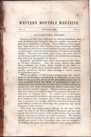 Image du vendeur pour WESTERN MONTHLY MAGAZINE. Vol. 5, No. 1 mis en vente par OLD WORKING BOOKS & Bindery (Est. 1994)