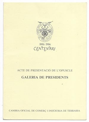 Acte de Presentació de L'Opuscle. Galeria de Presidents Maig del 1987