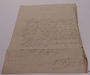Interessanter Brief von Erwein Prinz von der Leyen (1798-1879), der 1829 der 2. Fürst von der Ley...