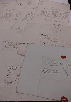 Sieben Briefe des Landgerichts Ursberg, fünf signiert vom Landrichter Joseph Albrecht (1772-1840)...