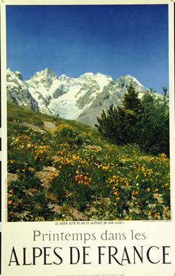 Plakat - Printemps dans les Alpes de France. Offset.