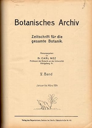 Botanisches Archiv V. und VI. Band 1924 (1 Buch)