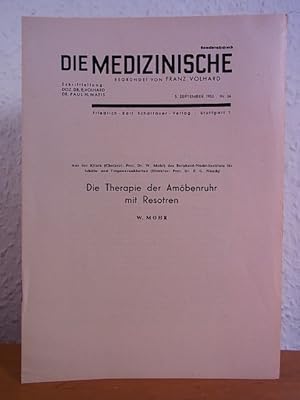 Seller image for Die Therapie der Ambenruhr mit Resotren. Sonderdruck for sale by Antiquariat Weber