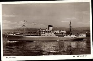 Bild des Verkufers fr Ansichtskarte / Postkarte Steamer Borodino, Dampfschiff, Wilson Line zum Verkauf von akpool GmbH