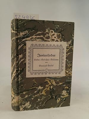 Bild des Verkufers fr Juniuslieder. Lieder - Gedichte - Balladen Lieder - Gedichte - Balladen zum Verkauf von ANTIQUARIAT Franke BRUDDENBOOKS