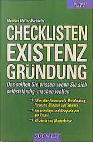 Seller image for Checklisten Existenzgrndung for sale by Versandantiquariat Felix Mcke