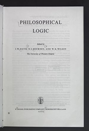 Imagen del vendedor de Philosophical Logic. Synthese Library a la venta por books4less (Versandantiquariat Petra Gros GmbH & Co. KG)