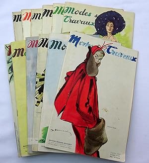 Modes & Travaux 1950, Fevier to Decembre. Original French Fashion magazines, price is per issue.