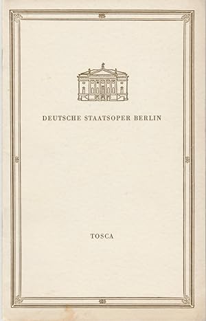 Bild des Verkufers fr Programmheft Giacomo Puccini TOSCA 22. September 1959 zum Verkauf von Programmhefte24 Schauspiel und Musiktheater der letzten 150 Jahre