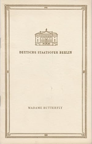 Image du vendeur pour Programmheft Giacomo Puccini MADAME BUTTERFLY 10 Juni 1958 mis en vente par Programmhefte24 Schauspiel und Musiktheater der letzten 150 Jahre