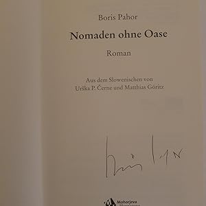 Nomaden ohne Oase, Roman, Aus dem Slowenischen von Urska P. Cerne & Matthias Göritz,