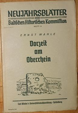 Bild des Verkufers fr Vorzeit am Oberrhein. zum Verkauf von Antiquariat Johann Forster