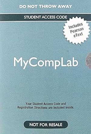 Imagen del vendedor de NEW MyCompLab with Pearson eText -- Value Pack Access Card a la venta por BombBooks