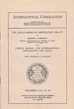 The Anglo-American Arbitration Treaty,and Forces for International Conciliation and Peace