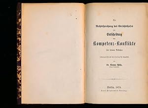 Imagen del vendedor de Die Rechtssprechung des Gerichtshofes,zur Entscheidung der Kompetenz-Konflikte seit seinem Bestehen a la venta por Antiquariat Kastanienhof