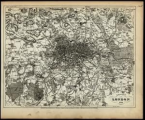 London city plan United Kingdom Great Britain 1853 Meyer detailed map