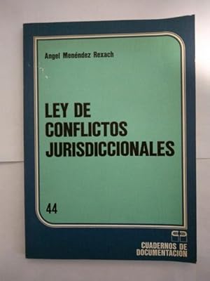 Image du vendeur pour Ley de Conflictos Jurisdiccionales mis en vente par Libros Ambig